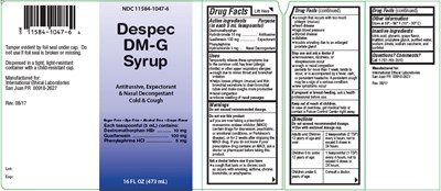 Package Label Principal Display Panel (Despec Dm G Syrup Label   Rev. 08 2017)